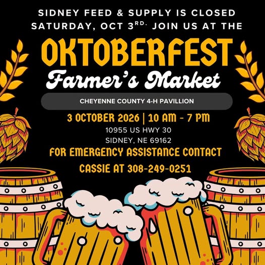 Closed Saturday, join us at Oktoberfest!